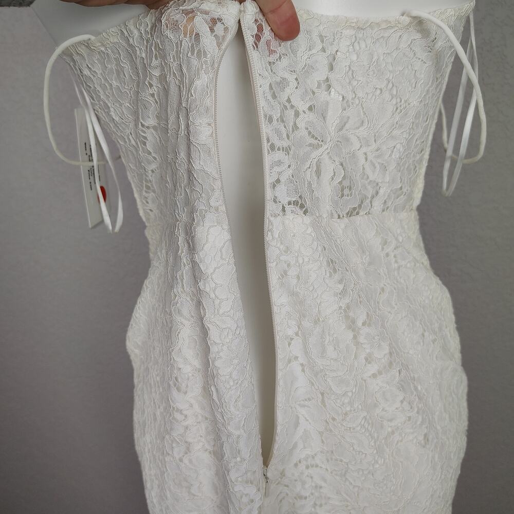 NEW Jenny Yoo Harley Dress Ivory Lace Boned Bodice Bridal Gown Size 8 - Picture 15 of 16
